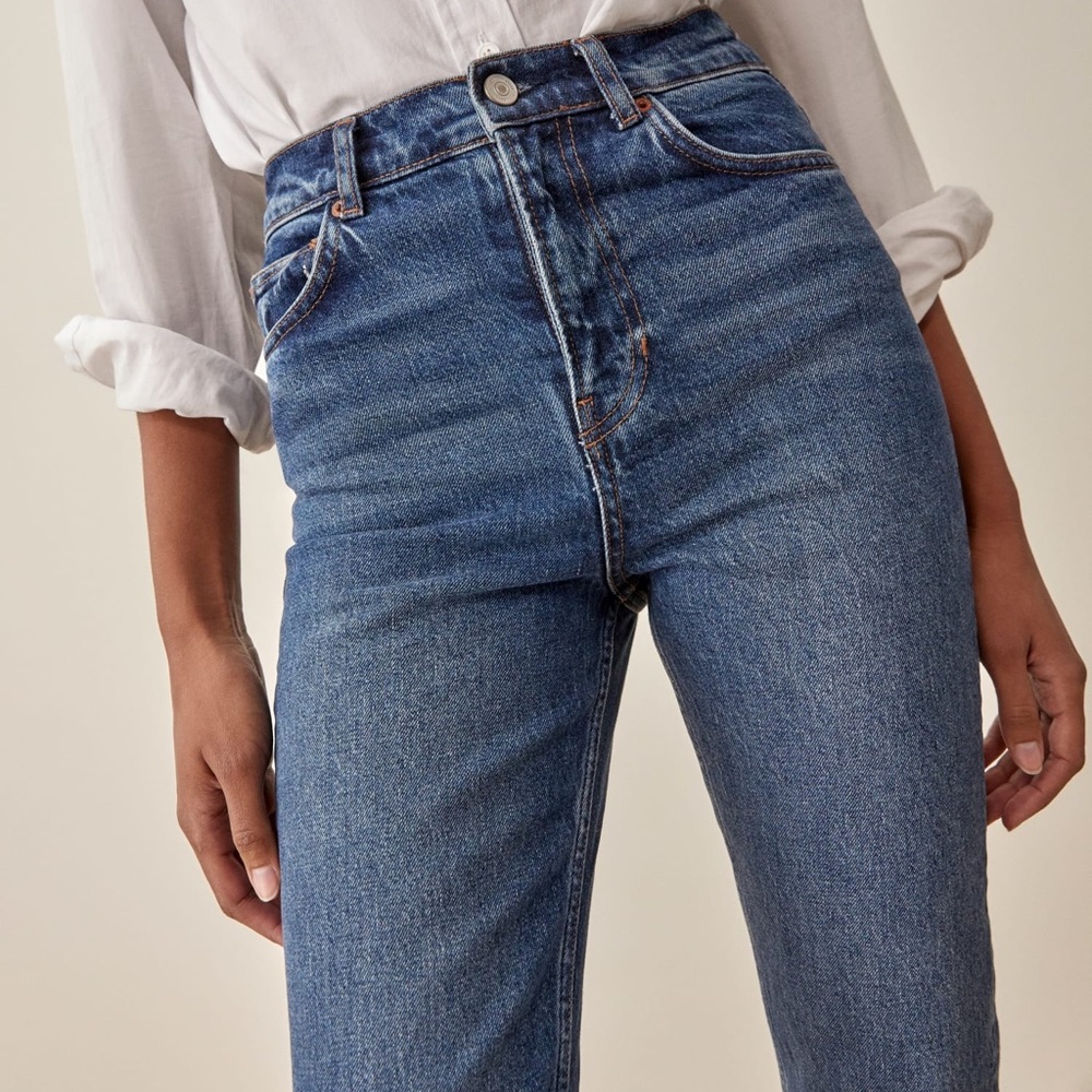 reformation Liza Ultra High Rise Straight Jeans